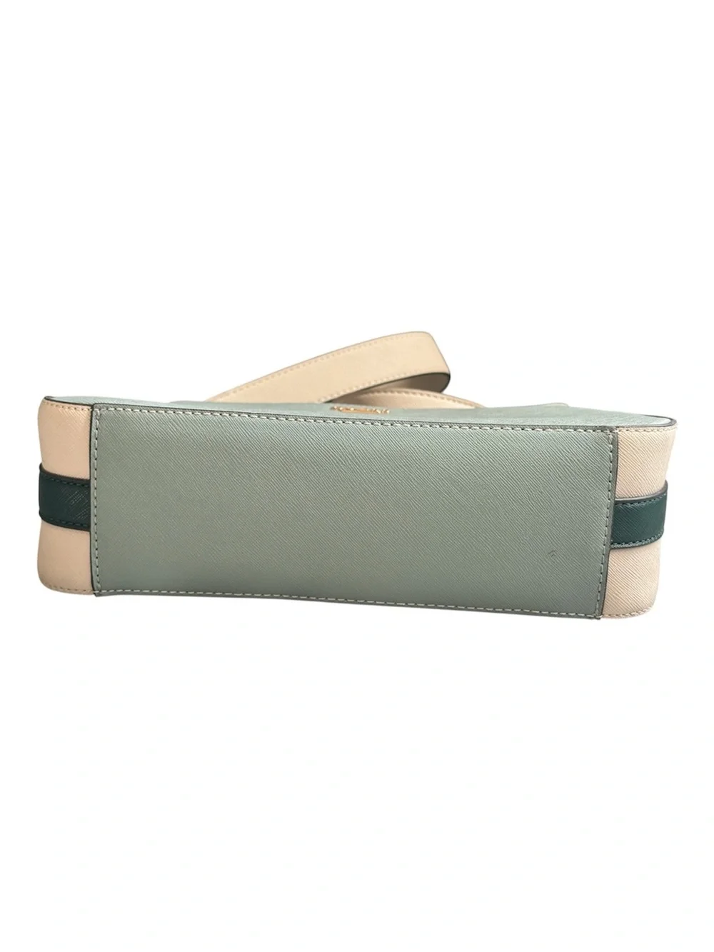 Guess Sage Green Colorblock Shoulder Bag w/ Coin Pouch Gold Hardware EUC
